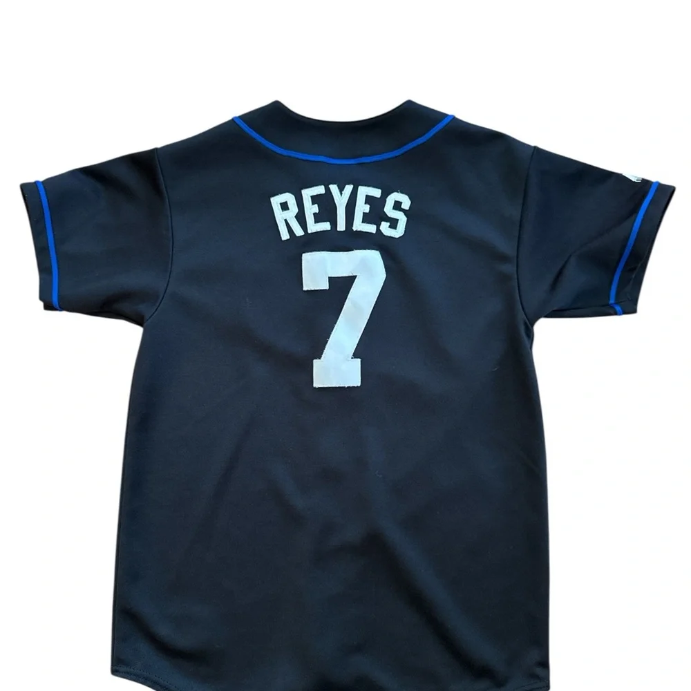 Vintage New York Mets Jose Reyes Youth Black Baseball‎ Jersey Size Large MLB